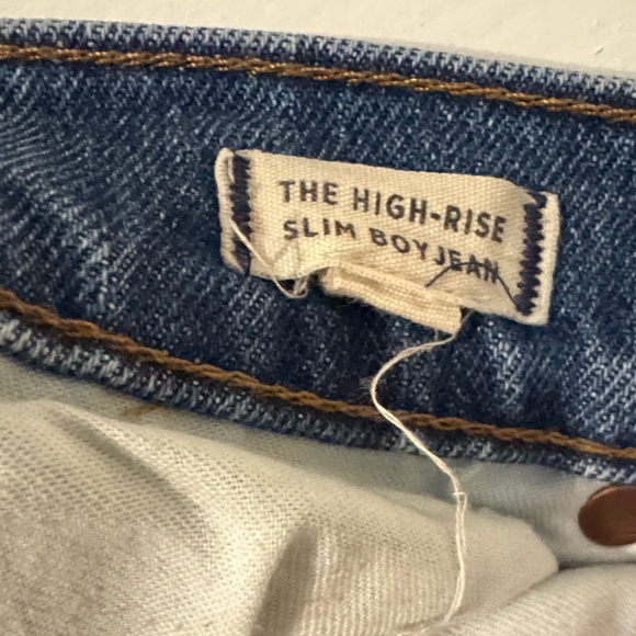 Madewell Dark Indigo Boyfriend Jeans - Picture 3 of 4